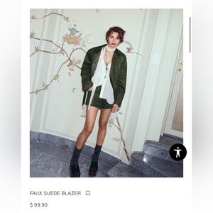 Zara Women's Olive Green Blazer